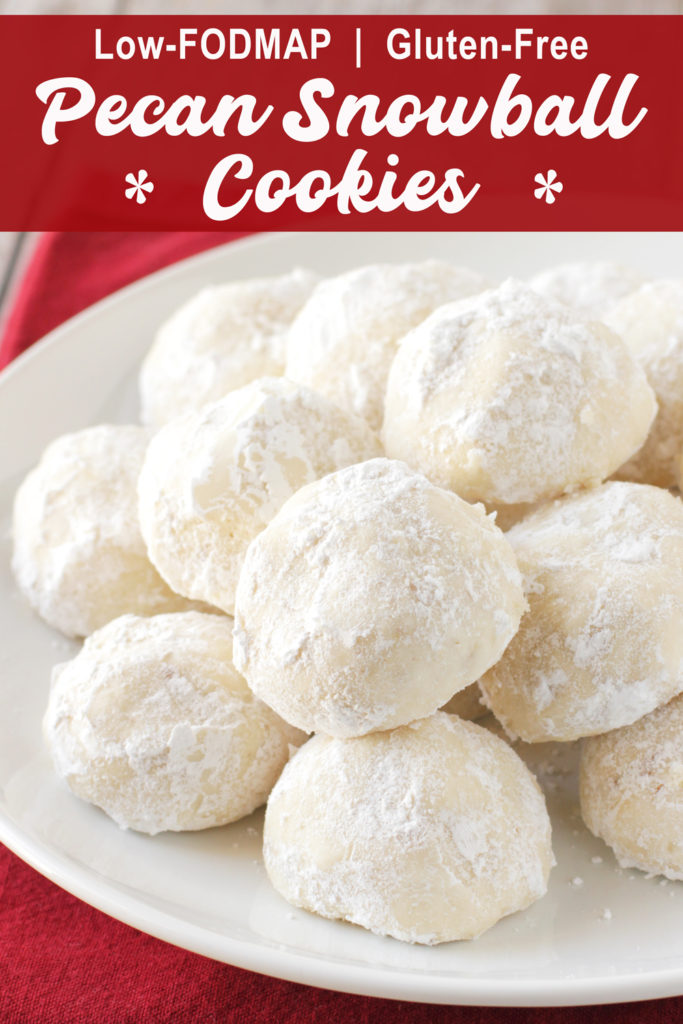 Low FODMAP Pecan Snowball Cookies