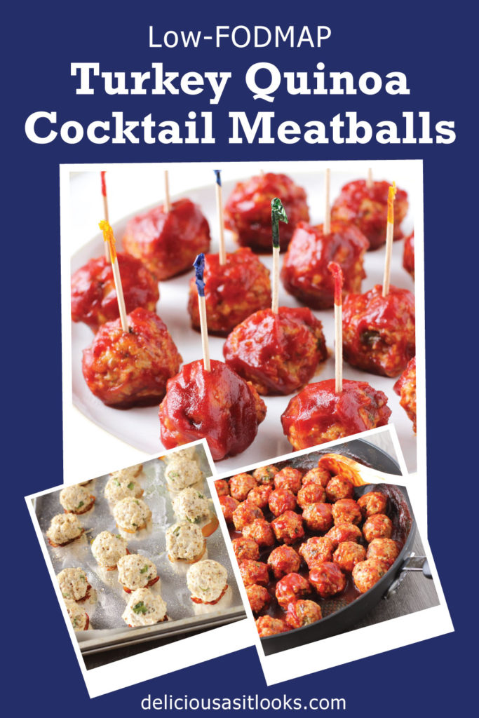 Low FODMAP Turkey Quinoa Cocktail Meatballs