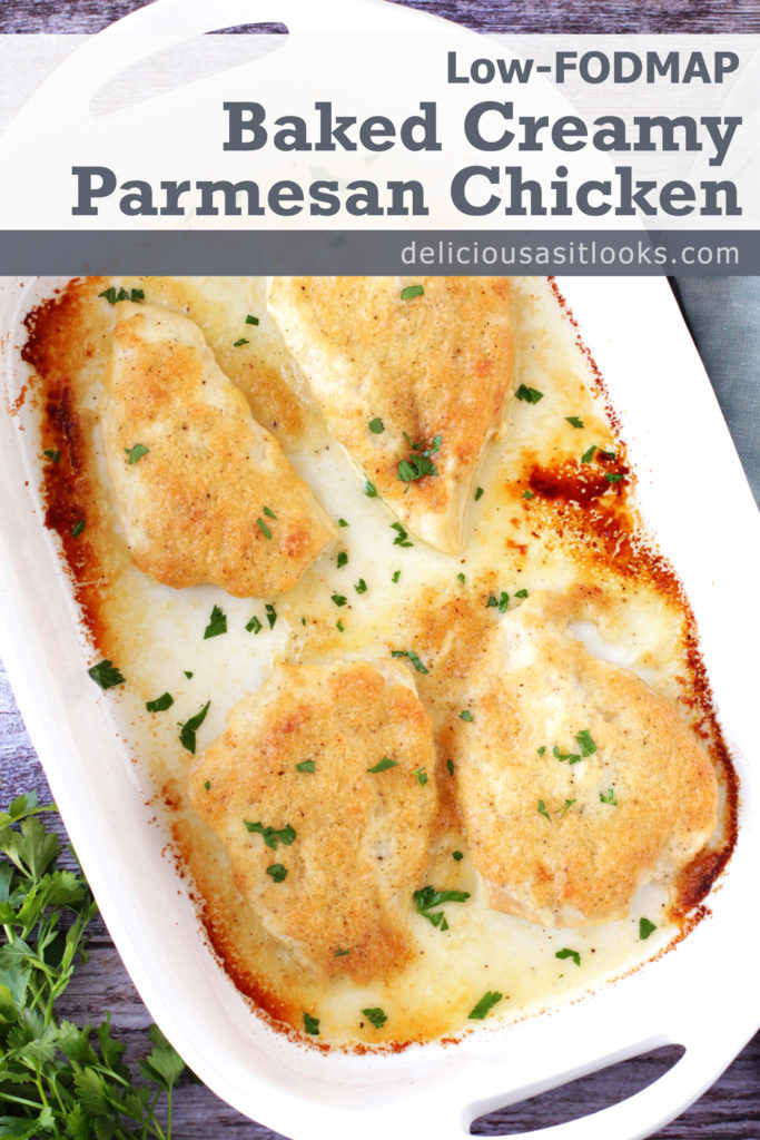 Low FODMAP Baked Creamy Parmesan Chicken