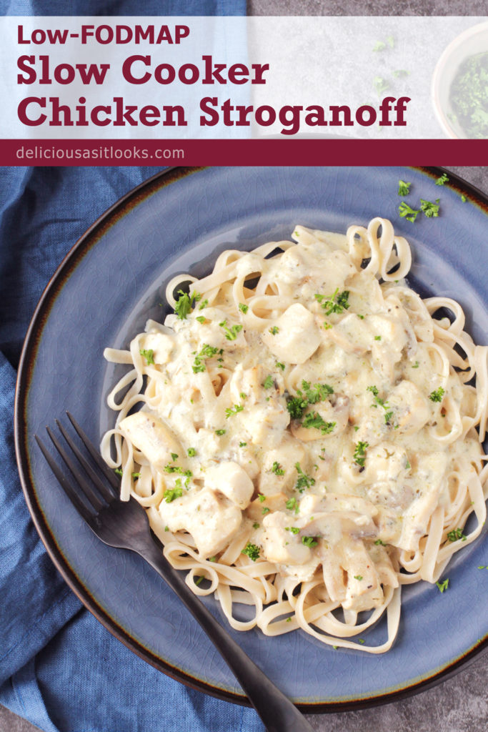 Low FODMAP Slow Cooker Chicken Stroganoff