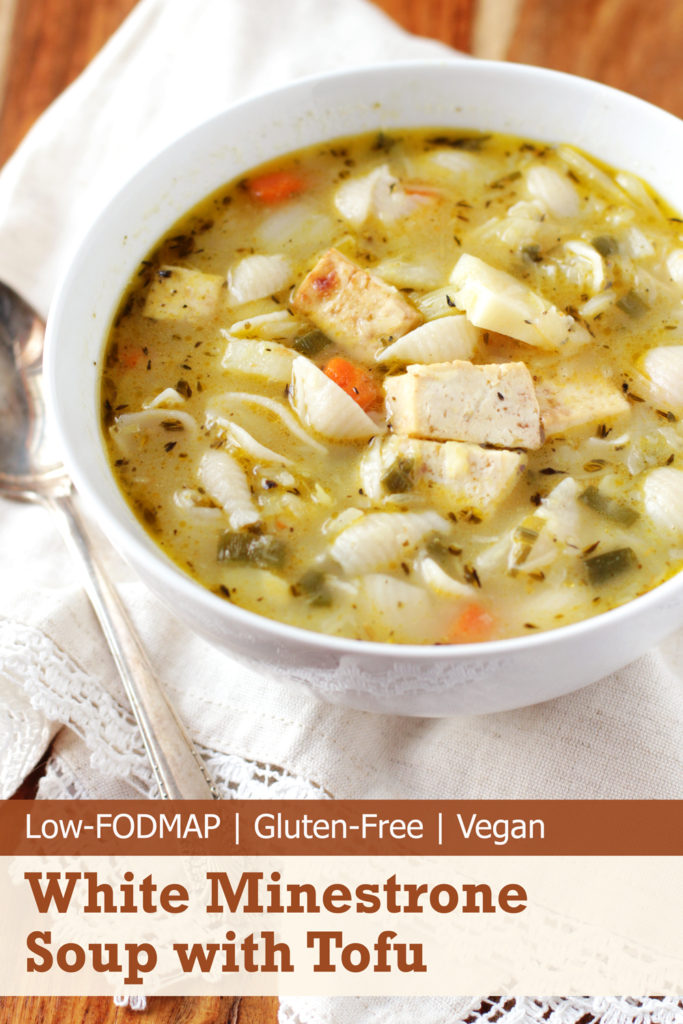 Low FODMAP White Minestrone Soup with Tofu