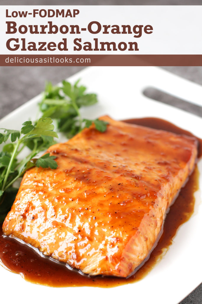 Low FODMAP Bourbon Orange Glazed Salmon