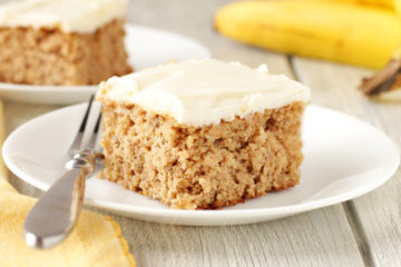 Low FODMAP Banana Cake with Cream Cheese Frosting