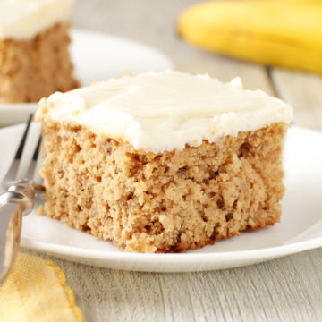 Low FODMAP Banana Cake with Cream Cheese Frosting