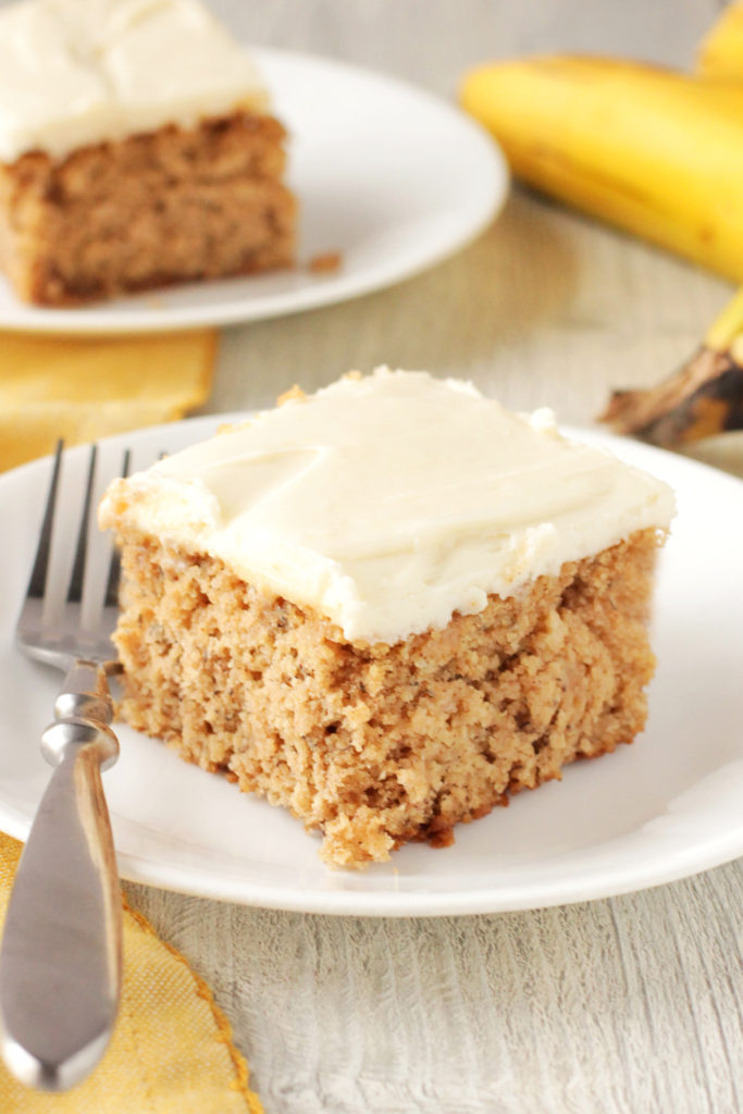 Low FODMAP Banana Cake with Cream Cheese Frosting