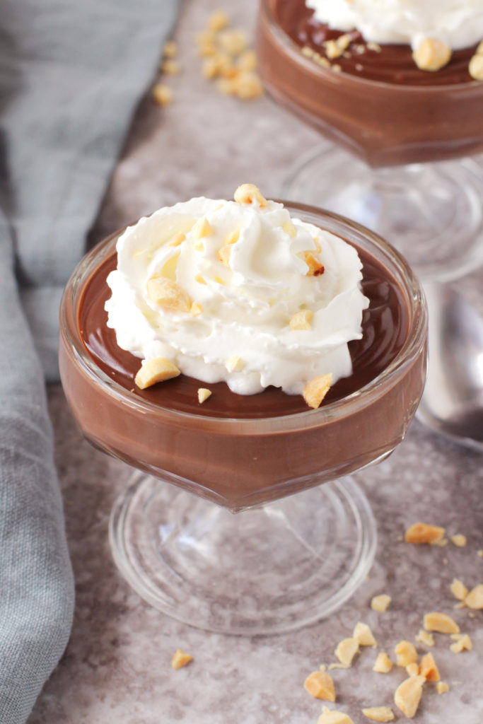Low FODMAP Dark Chocolate Peanut Butter Pudding