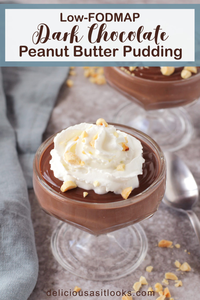 Low FODMAP Dark Chocolate Peanut Butter Pudding