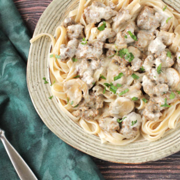 Low FODMAP Classic Beef Stroganoff