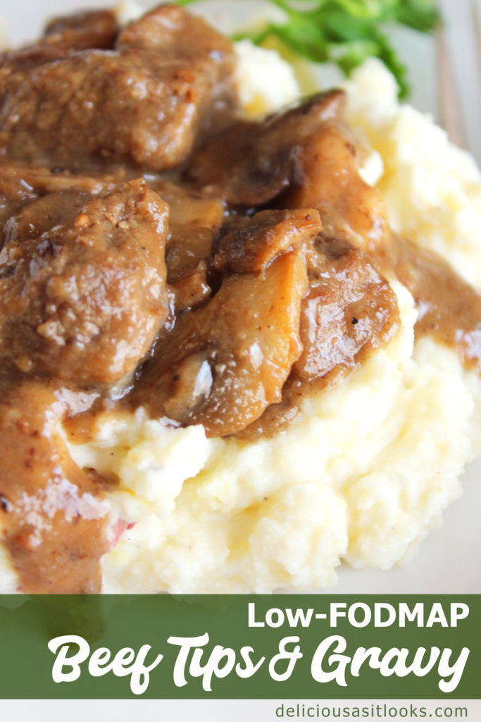 Low FODMAP Beef Tips & Gravy