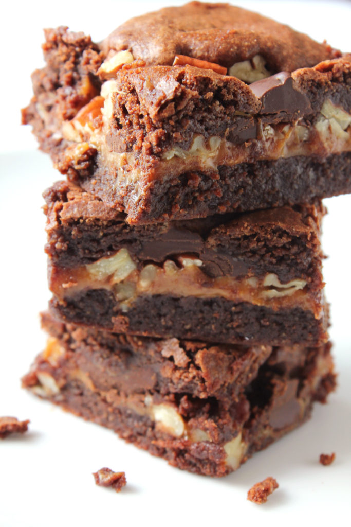 Dark Chocolate Turtle Brownies