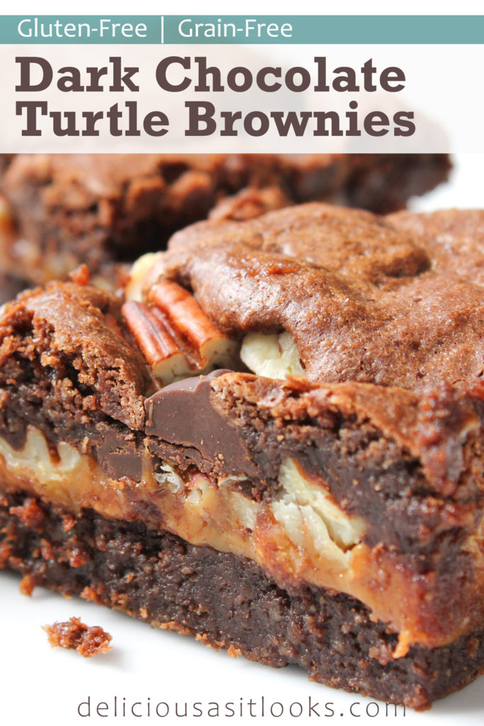 Dark Chocolate Turtle Brownies