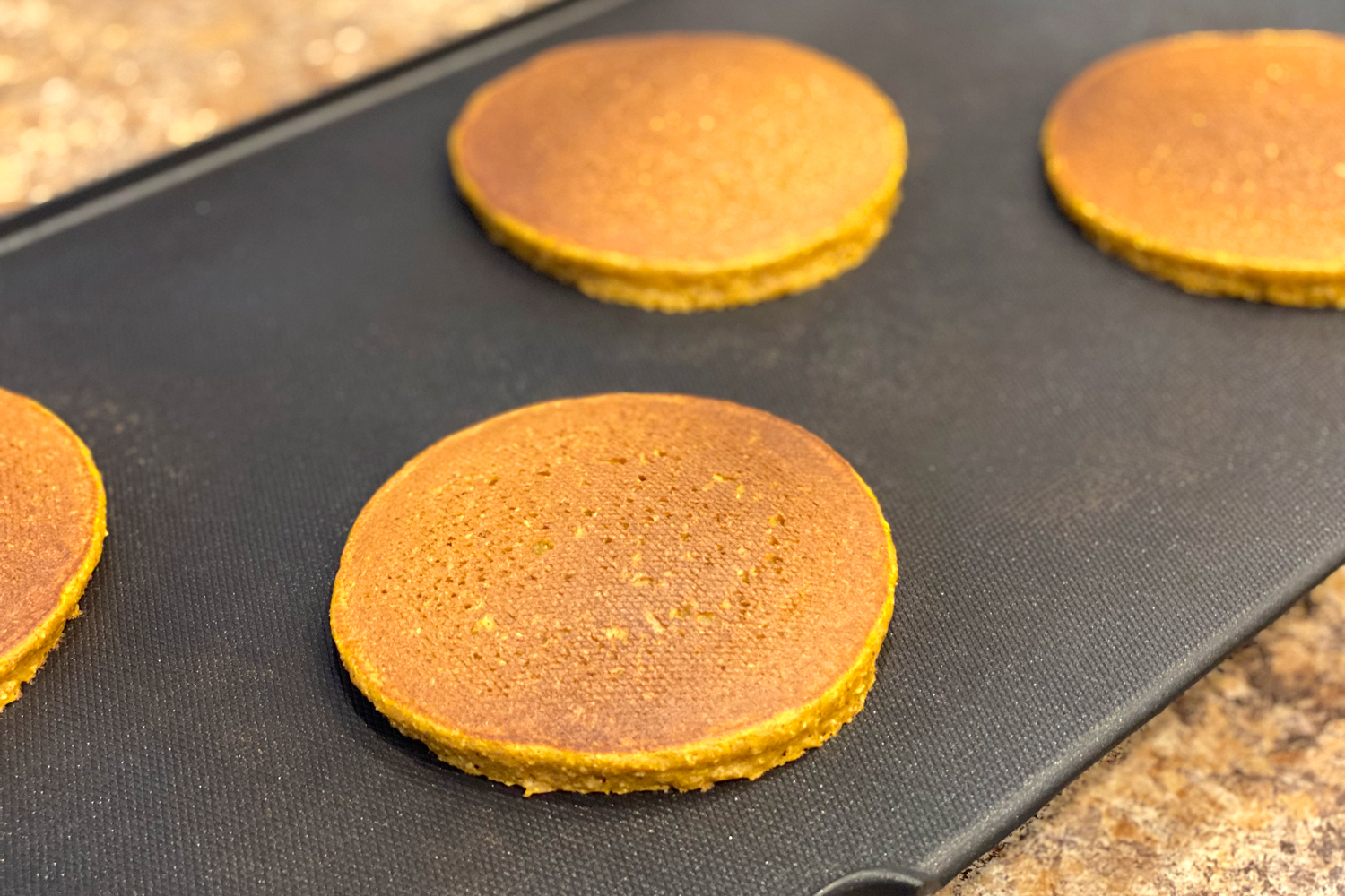 flipped pumpkin pancakes