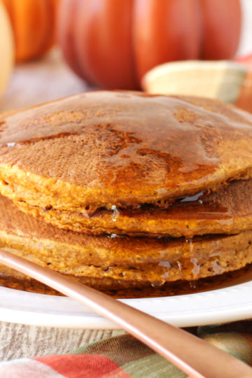 Blender Pumpkin Oatmeal Pancakes