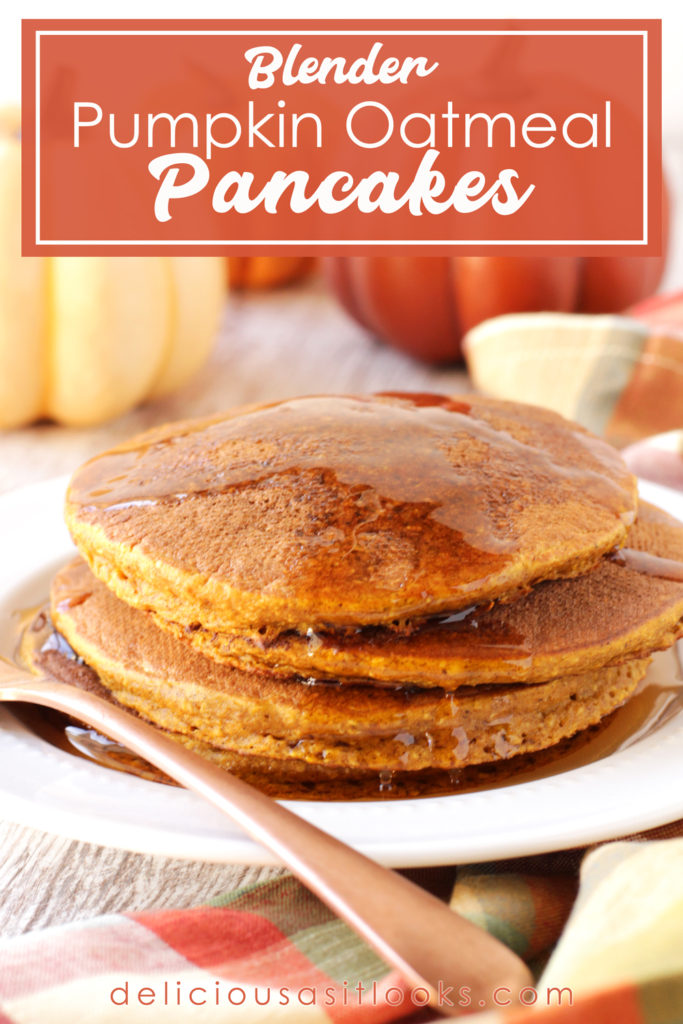 Blender Pumpkin Oatmeal Pancakes