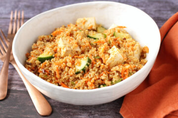 Low-FODMAP Carrot Quinoa Salad with Tofu