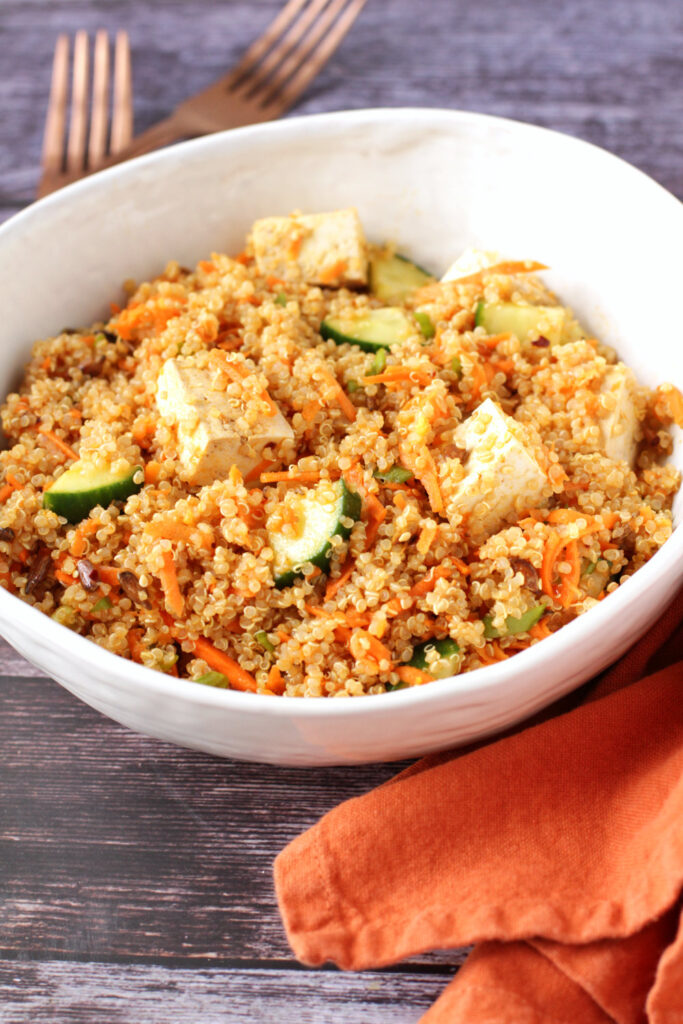 Carrot Quinoa Salad with Tofu