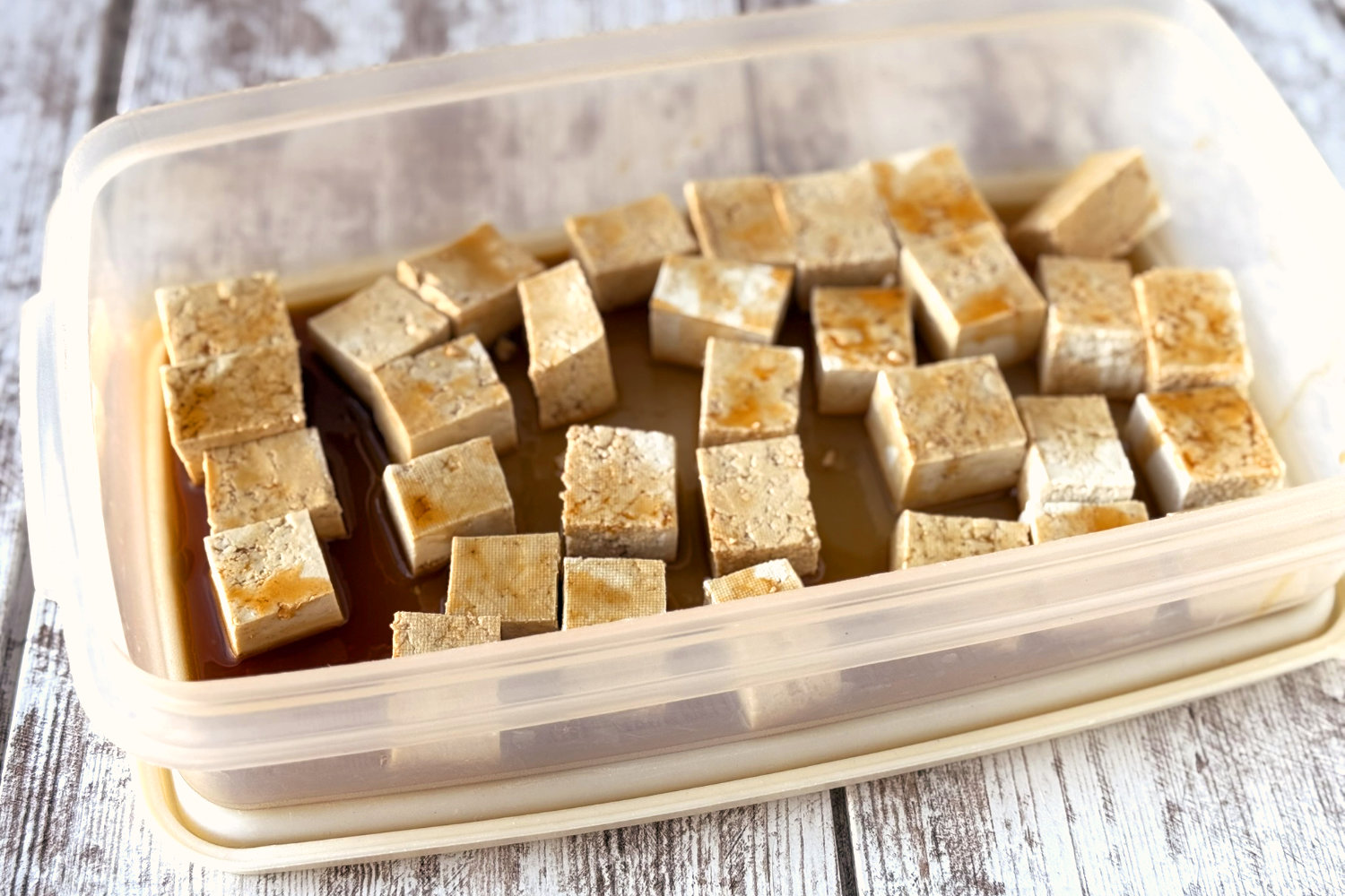 marinating tofu