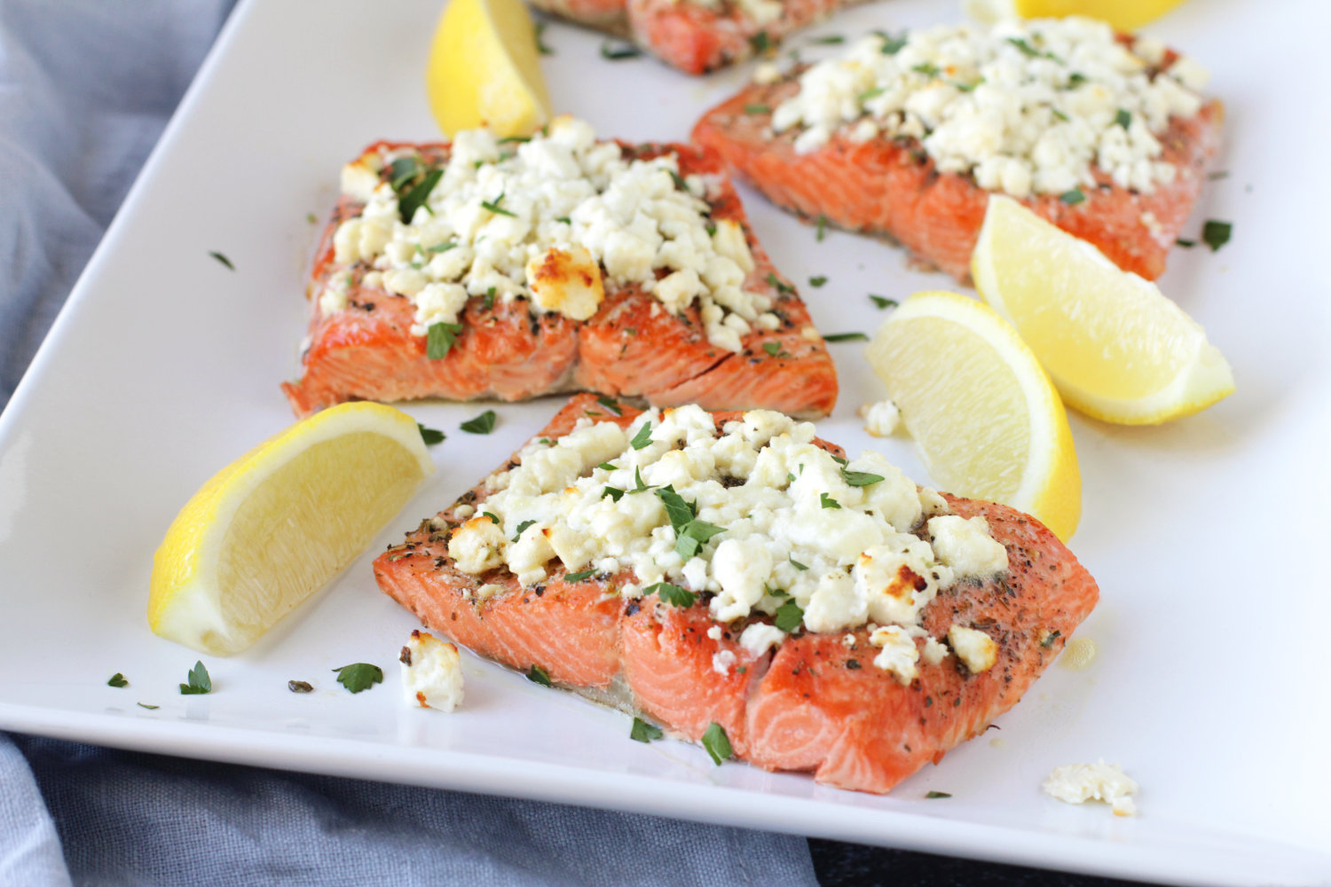 Low-FODMAP Feta Crusted Salmon