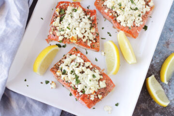 Low-FODMAP Feta Crusted Salmon