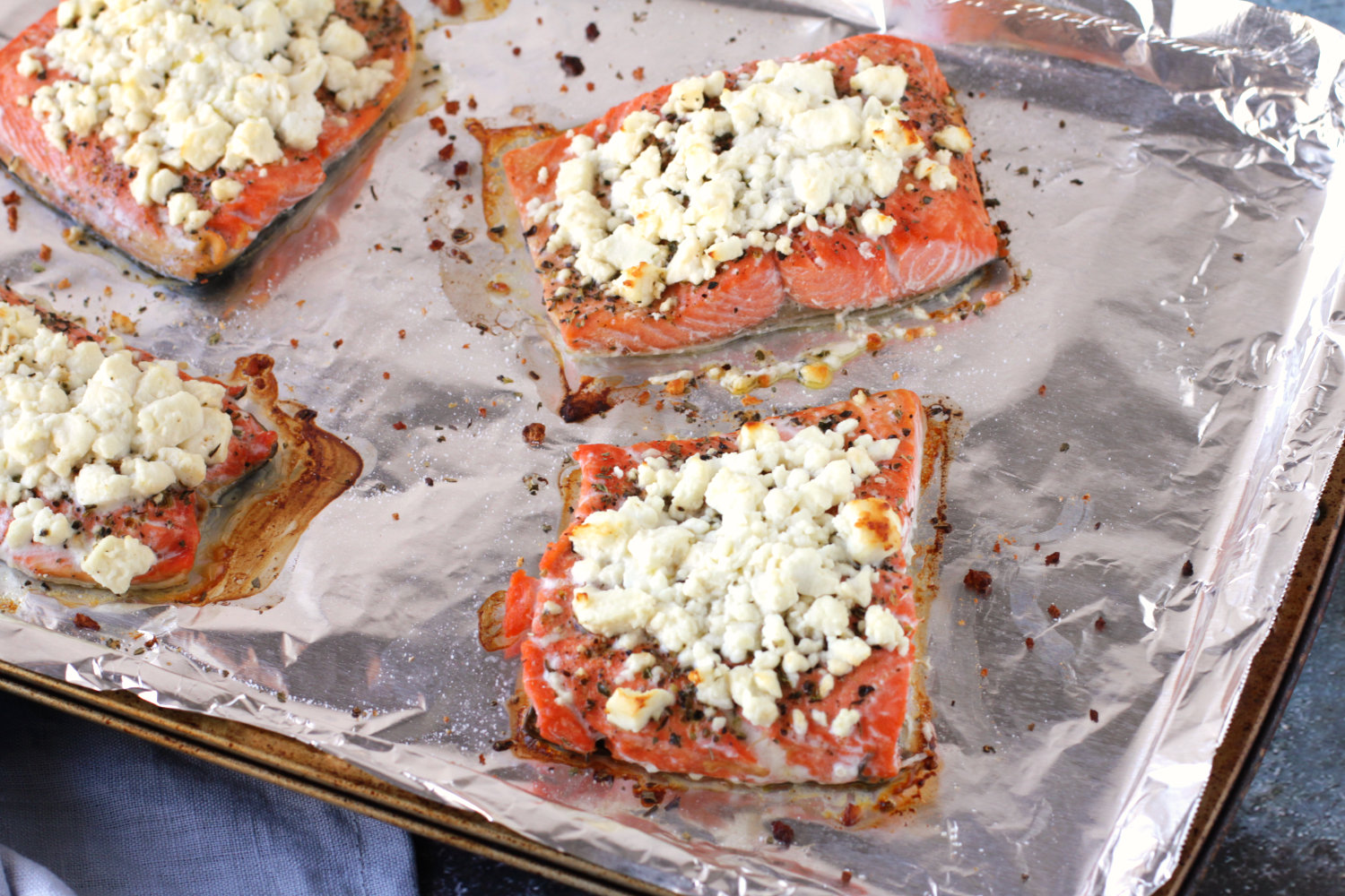 baked feta salmon