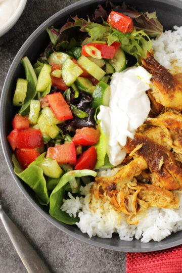 Low-FODMAP Chicken Shawarma Bowls