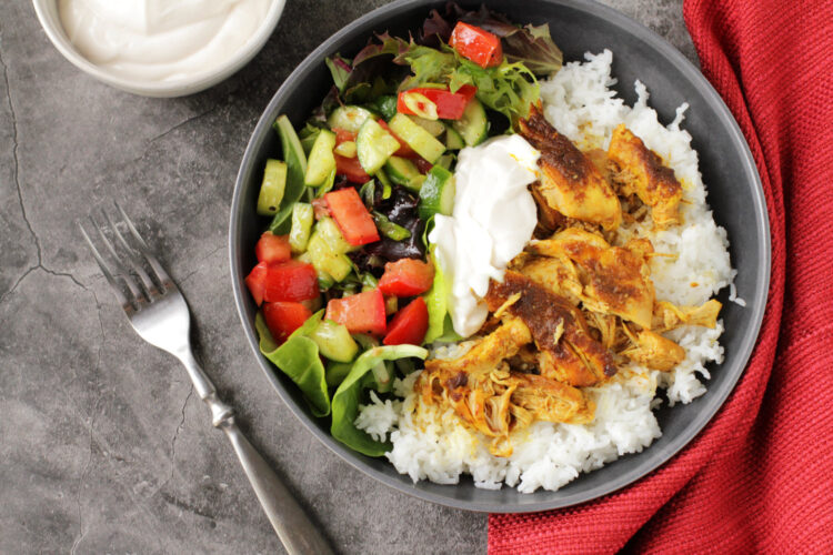Low-FODMAP Chicken Shawarma Bowls